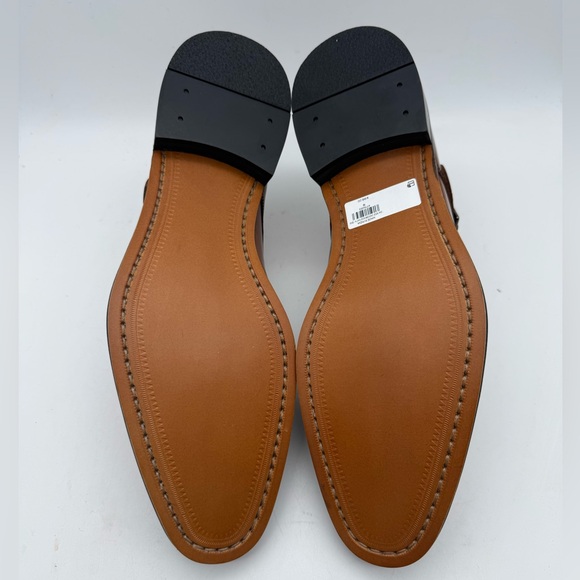 BRAND NEW Express Leather Double Monk Strap Cap Toe Shoes Cognac Size 10 main image 6